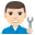 :1f468-1f3fb-1f527: