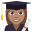 :1f469-1f3fd-1f393: