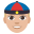 :1f472-1f3fc: